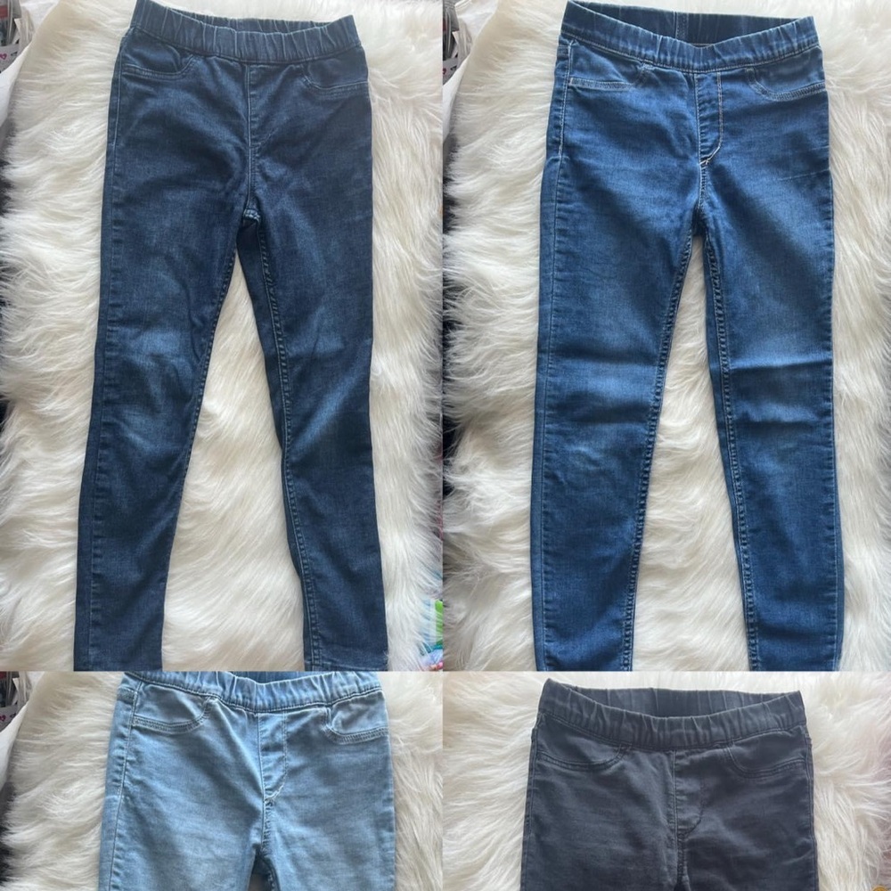 H&M JEGGINGS BUNDLE. SIZE 6/7. 

Dark Wash, Medium Wash, Light Wash, Black Wash